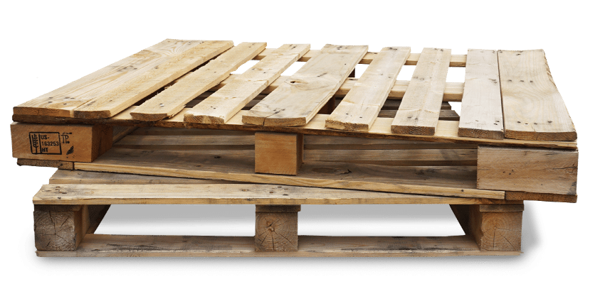 Repaired wooden block pallet