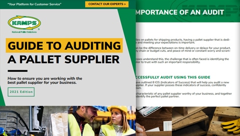 First two pages of the kamps guide to auditing a pallet supplier