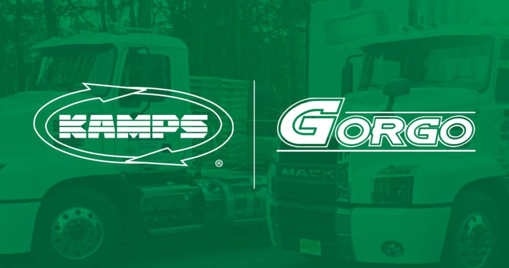 Kamps and Gorgo Group logo on green background