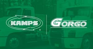Kamps and Gorgo Group logo on green background