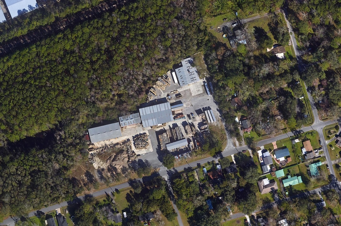 Overhead photo of Kamps Pallets Jacksonville location