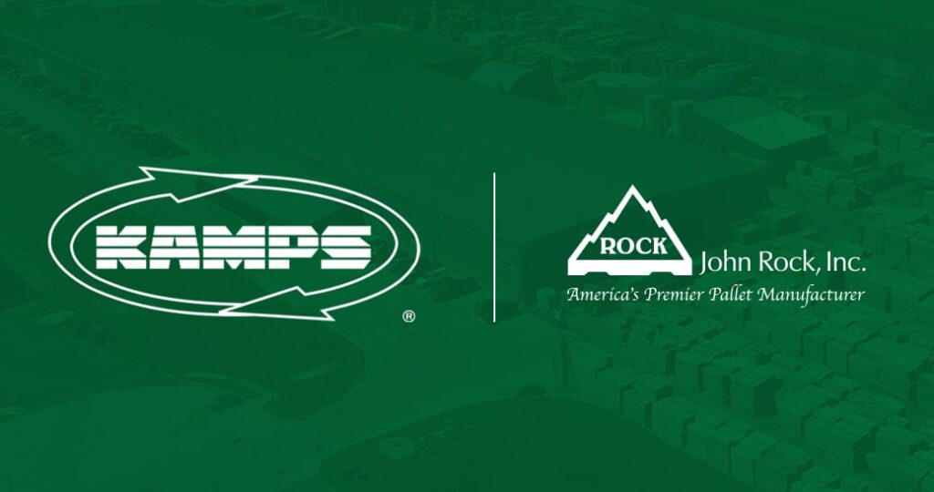 Kamps and John Rock Inc. Logo on a green background