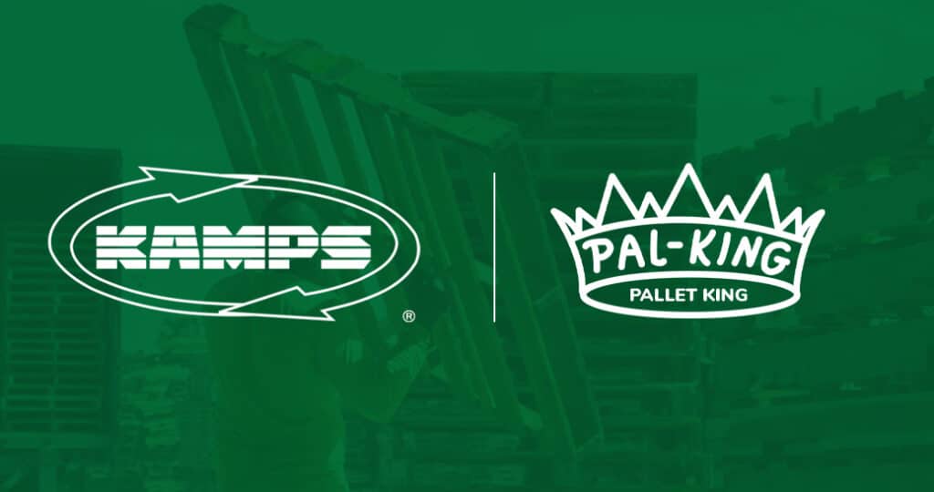 Kamps and Pal-King logo on a green background