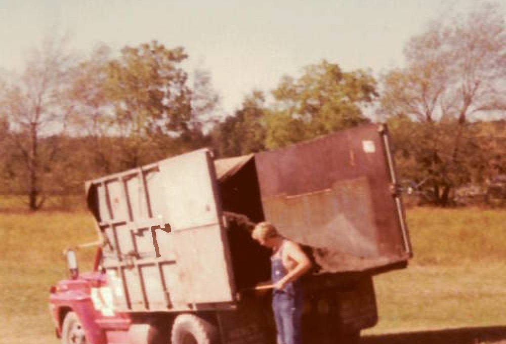 Bernie Kamps and Kamps Pallets first truck in the 1970s