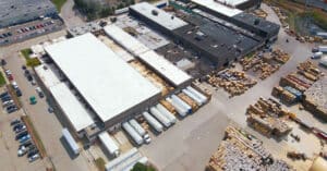 aerial photo of Kamps Pallets Detroit facility