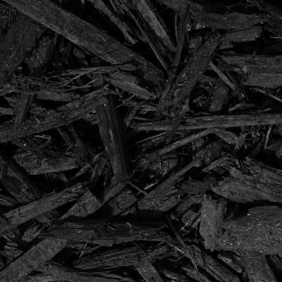 close up of black mulch